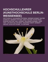 Cover von Hochschullehrer (Kunsthochschule Berlin-Weißensee)