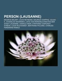 Cover von Person (Lausanne)