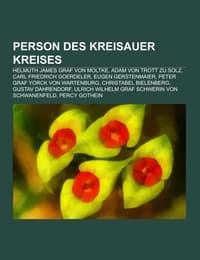 Cover von Person des Kreisauer Kreises