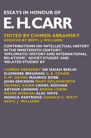 Cover von Essays in Honour of E. H. Carr
