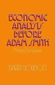 Cover von Economic Analysis before Adam Smith
