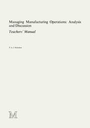 Cover von Managing Manufacturing Operations: Analysis and Discussion