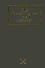 Cover von The Grants Register 1983-1985
