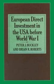 Cover von European Direct Investment in the U.S.A. before World War I