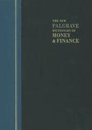 Cover von The New Palgrave Dictionary of Money and Finance
