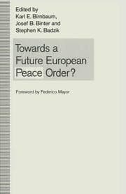 Cover von Towards a Future European Peace Order?