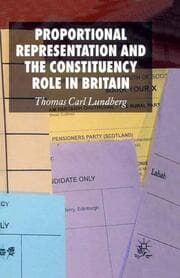 Cover von Proportional Representation and the Constituency Role in Britain