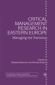 Cover von Critical Management Research in Eastern Europe