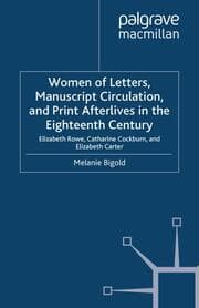 Cover von Women of Letters, Manuscript Circulation, and Print Afterlives in the Eighteenth Century