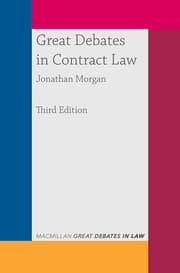 Cover von Great Debates in Contract Law