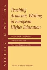 Cover von Teaching Academic Writing in European Higher Education
