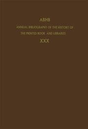 Cover von Annual Bibliography of the History of the Printed Book and Libraries