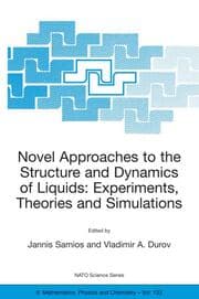 Cover von Novel Approaches to the Structure and Dynamics of Liquids: Experiments, Theories and Simulations