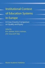 Cover von Institutional Context of Education Systems in Europe