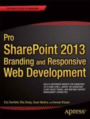 Cover von Pro SharePoint 2013 Branding and Responsive Web Development
