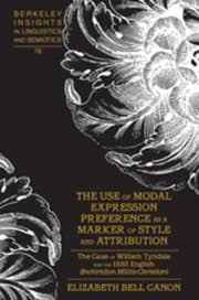 Cover von The Use of Modal Expression Preference as a Marker of Style and Attribution