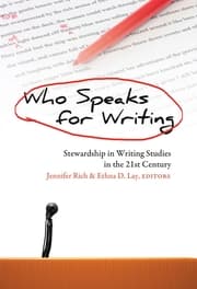 Cover von Who Speaks for Writing
