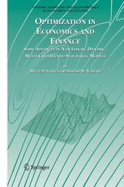 Cover von Optimization in Economics and Finance