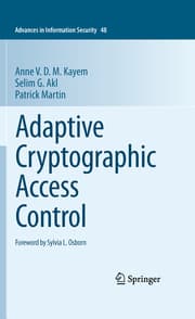 Cover von Adaptive Cryptographic Access Control