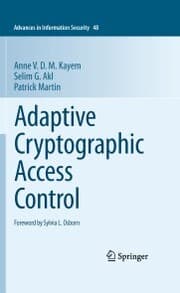 Cover von Adaptive Cryptographic Access Control