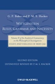 Cover von Wittgenstein: Rules, Grammar and Necessity