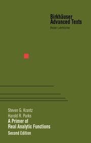 Cover von A Primer of Real Analytic Functions
