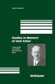 Cover von Studies in Memory of Issai Schur