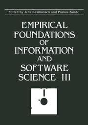 Cover von Empirical Foundations of Information and Software Science III