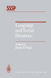Cover von Language and Social Situations