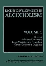 Cover von Recent Developments in Alcoholism