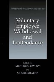Cover von Voluntary Employee Withdrawal and Inattendance