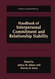 Cover von Handbook of Interpersonal Commitment and Relationship Stability