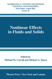 Cover von Nonlinear Effects in Fluids and Solids