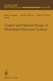 Cover von Control and Optimal Design of Distributed Parameter Systems