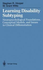 Cover von Learning Disability Subtyping