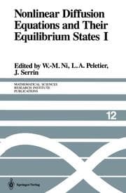 Cover von Nonlinear Diffusion Equations and Their Equilibrium States I