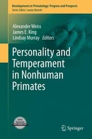 Cover von Personality and Temperament in Nonhuman Primates
