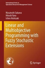Cover von Linear and Multiobjective Programming with Fuzzy Stochastic Extensions