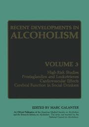 Cover von Recent Developments in Alcoholism