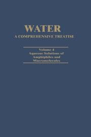 Cover von Water A Comprehensive Treatise