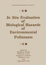 Cover von In Situ Evaluation of Biological Hazards of Environmental Pollutants