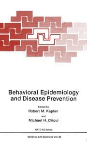 Cover von Behavioral Epidemiology and Disease Prevention