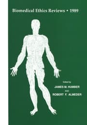 Cover von Biomedical Ethics Reviews 1989