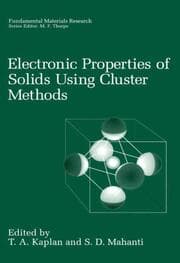 Cover von Electronic Properties of Solids Using Cluster Methods