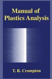 Cover von Manual of Plastics Analysis