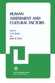 Cover von Human Assessment and Cultural Factors