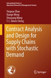 Cover von Contract Analysis and Design for Supply Chains with Stochastic Demand