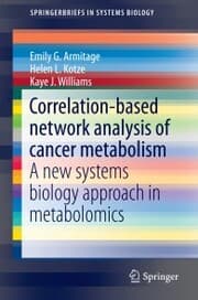 Cover von Correlation-based network analysis of cancer metabolism