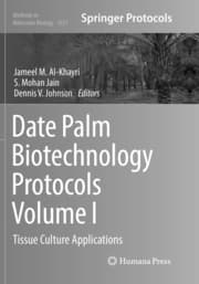 Cover von Date Palm Biotechnology Protocols Volume I