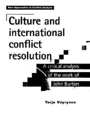 Cover von Culture and international conflict resolution